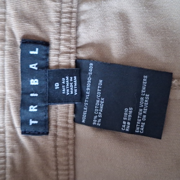 Tribal Beige/Light Brown Corduroy Skirt - Picture 5 of 6